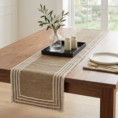 Jute Table Charm - Beige Jute Decorative Table Runner