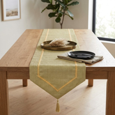 Bohemian Beauty - Beige Jute Decorative Table Runner