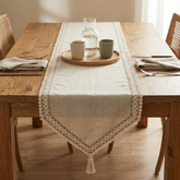 Timeless Linen Loom - Beige Linen Decorative Table Runner