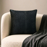 Charcoal Velvet Decorative Throw Pillow Cover - Spotted Spooks