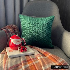 Emeraude Sea - Emerald Green Velvet Decorative Euro Sham