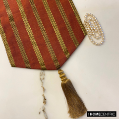 Rust & Red Linen Decorative Table Runners - Sumac Stripe