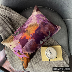 Purple Abstraction - Purple Velvet Decorative Lumbar Pillow Cover