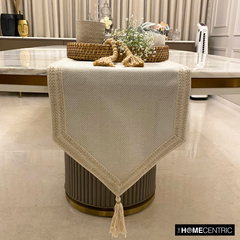 Eleganza - Ivory Jute Linen Decorative Table Runner