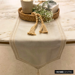 Eleganza - Ivory Jute Linen Decorative Table Runner