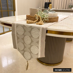 Boho Linen Dreams - Beige Linen Decorative Table Runner