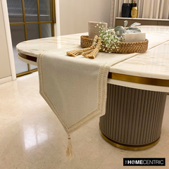 Eleganza - Ivory Jute Linen Decorative Table Runner