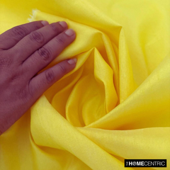 Yellow Art Silk / Faux Silk Fabric By The Yard