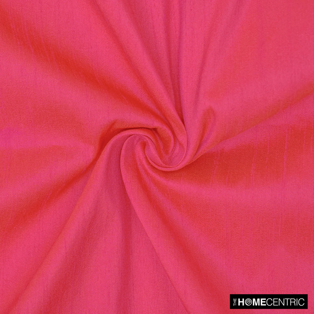 Pink & Orange Art Silk/Faux Silk Fabric by the Yard