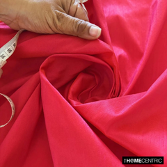 Pink & Orange Art Silk/Faux Silk Fabric by the Yard