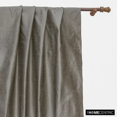 Metallic Warm Silver Art Silk / Faux Silk Fabric By The Yard