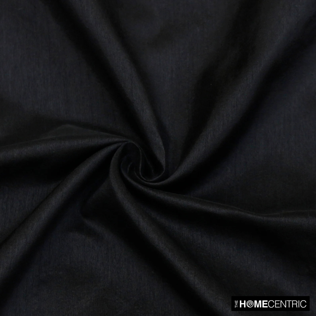 Black Faux Silk Fabric By The Yard