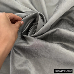 Pearl Silver Art Silk / Faux Silk Fabric By The Yard