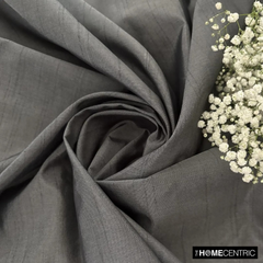 Charcoal Gray Art Silk / Faux Silk Fabric By The Yard