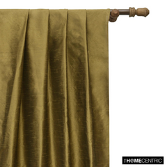 Antique Gold Art Silk / Faux Silk Fabric By The Yard