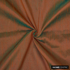 Rust And Green Faux Silk Fabric By The Yard