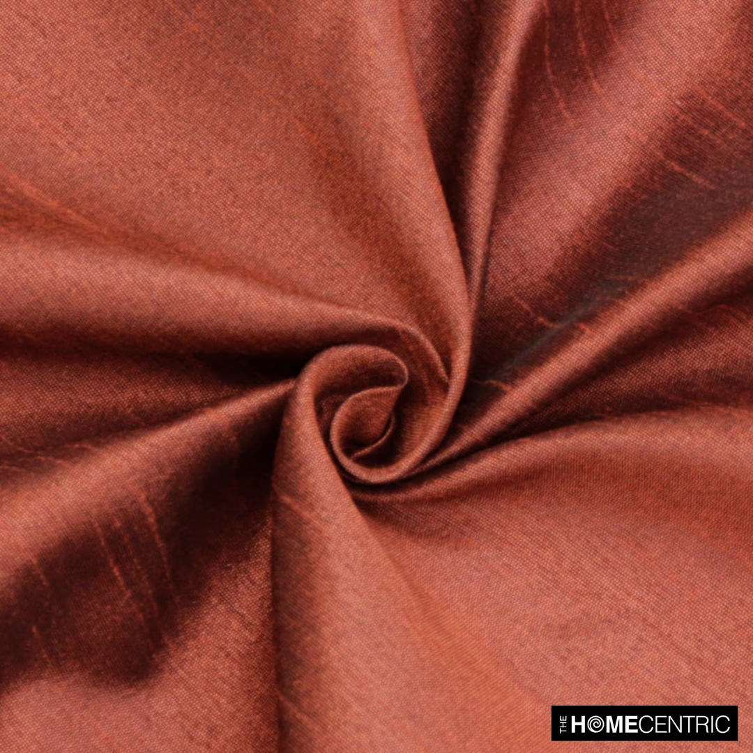 Rust Faux Silk Fabric By The Yard