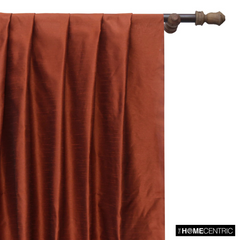 Rust Art Silk / Faux Silk Fabric By The Yard