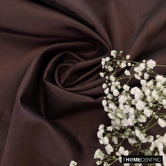 Dark Chocolate Art Silk / Faux Silk Fabric By The Yard
