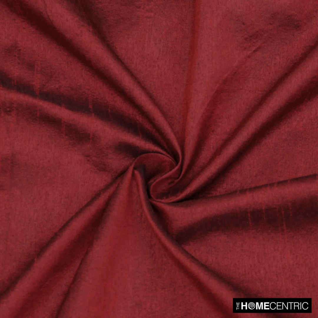Deep Red Faux Silk Fabric By The Yard