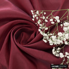 Deep Red Art Silk / Faux Silk Fabric By The Yard