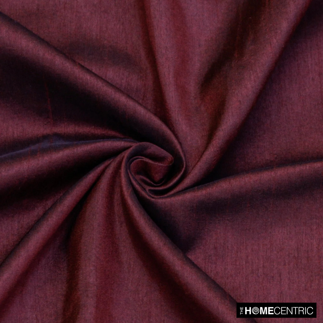 Dark Maroon Faux Silk Fabric By The Yard