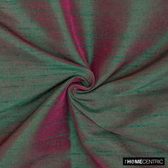 Green And Fuchsia Faux Silk Fabric By The Yard