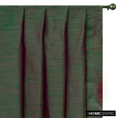 Green And Fuchsia Art Silk / Faux Silk Fabric By The Yard