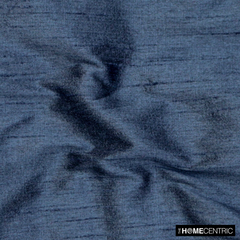 Midnight Blue Art Silk / Faux Silk Fabric By The Yard