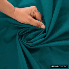 Peacock Blueish Green Art Silk / Faux Silk Fabric By The Yard