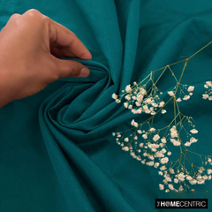 Peacock Blueish Green Art Silk / Faux Silk Fabric By The Yard