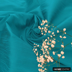 Teal Blue Art Silk/Faux Silk Fabric by the Yard