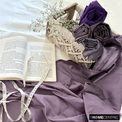 Dull Violet Art Silk / Faux Silk Fabric By The Yard