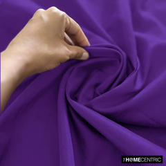 Bright Purple Art Silk / Faux Silk Fabric By The Yard