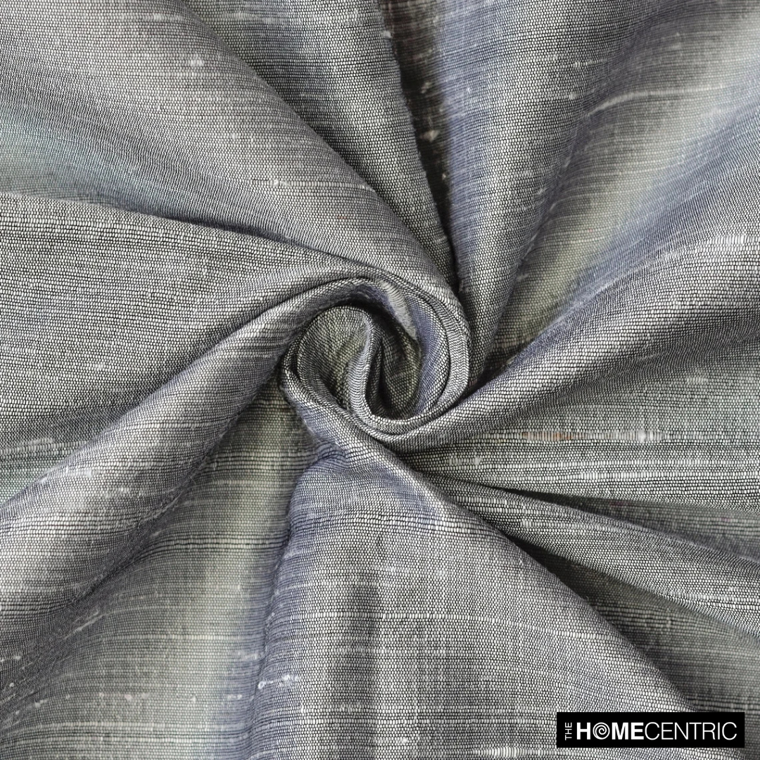 Gray Silk Dupioni Fabric By The Yard