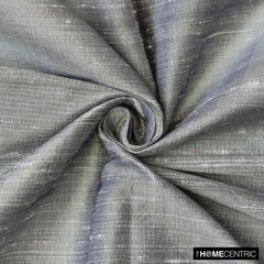 Gray Silk Dupioni Fabric By The Yard