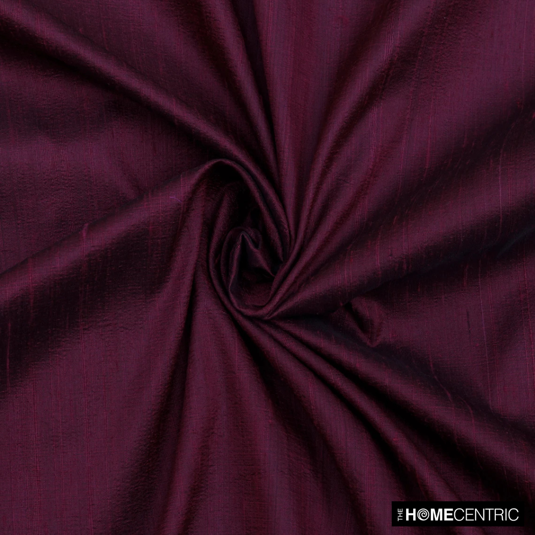 Wine Silk Dupioni Fabric By The Yard