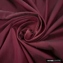 Wine Silk Dupioni Fabric By The Yard