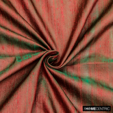 Red, Green Silk Dupioni Fabric By The Yard