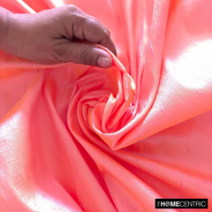 Pink, Gold Silk Dupioni Fabric By The Yard