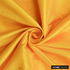 Bright Saffron Yellow Silk Dupioni Fabric By The Yard