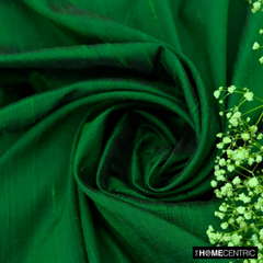 Forest Green Silk Dupioni Fabric By The Yard