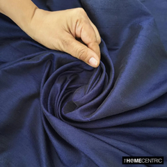 Navy Blue Silk Dupioni Fabric By The Yard