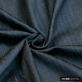 Midnight Blue Silk Dupioni Fabric By The Yard