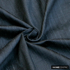 Midnight Blue Silk Dupioni Fabric By The Yard