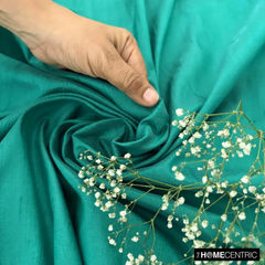 Emerald Green Silk Dupioni Fabric By The Yard