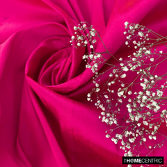 Fuchsia Pink 100% Pure Silk Dupioni Fabric By The Yard