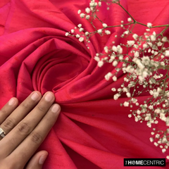 Pink, Orange 100% Pure Silk Dupioni Fabric By The Yard