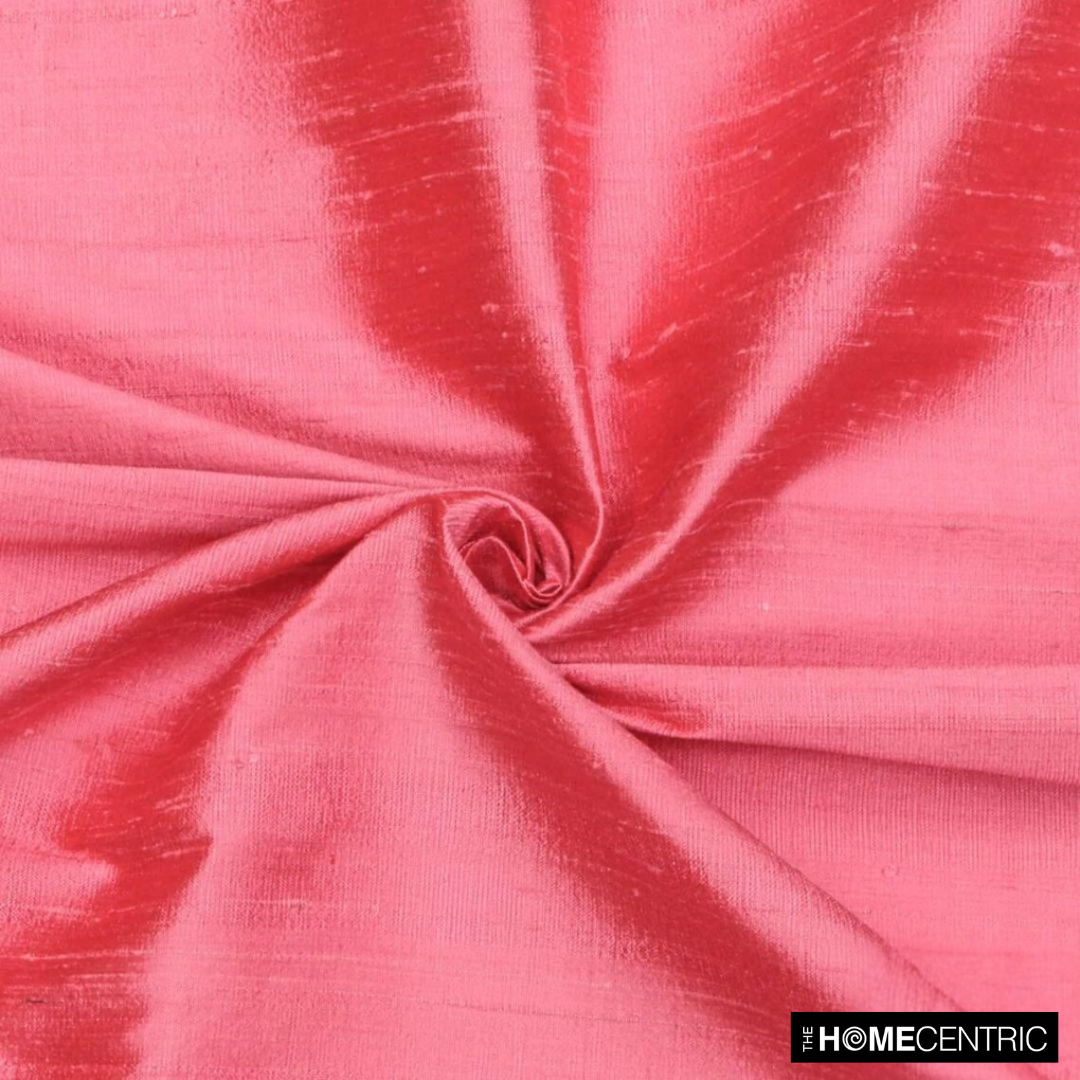 Coral Pink 100% Pure Silk Fabric By The Yard