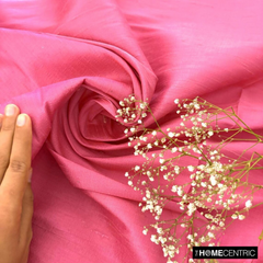 Coral Pink 100% Pure Silk Dupioni Fabric By The Yard